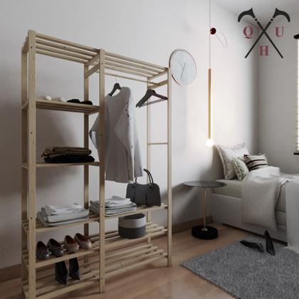 Imagem de Conjunto Cabideiro C/ Maleiro 190x170cm Oferta Lojas