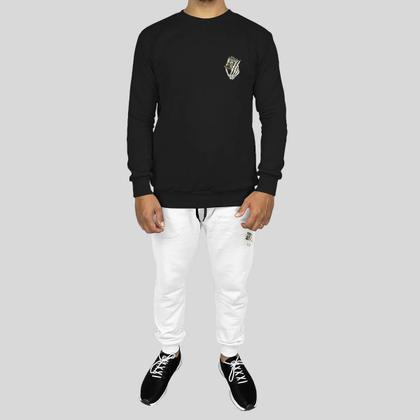 Imagem de Conjunto Calça e Blusa Moletom Careca Sem Capuz Algodão Mão Dollar