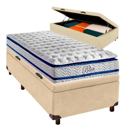 Imagem de Conjunto Cama Box Bau Solteiro + Colchão Blue Paropas
