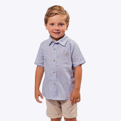 Imagem de Conjunto Camisa Social e Bermuda Sarja Infantil Menino Vigat 3960