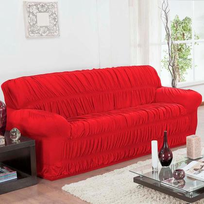 Imagem de Conjunto Capa de Sofá 3 e 2 Lugares Elástica em Malha Gel - Cores Chamativas e Fixação Segura