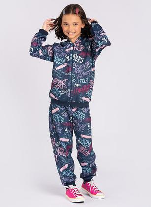 Imagem de Conjunto Casaco Com Ziper E Calça Em Moletom Street