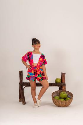 Imagem de Conjunto Crd Short com Cropped e Kimono Rio