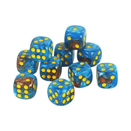 Imagem de Conjunto de 10 Dados D6 de 12mm - Cores Mistas - Alta Qualidade para Jogos