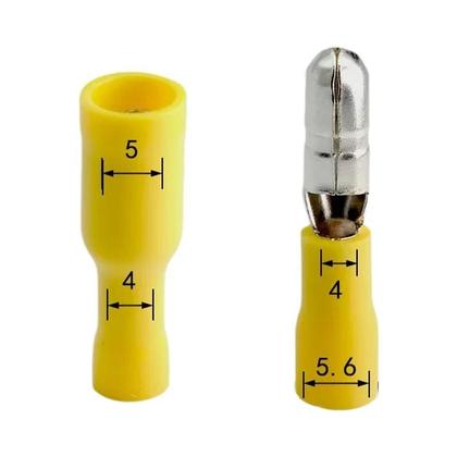 Imagem de Conjunto De 100 Terminais De Fio Isolados Macho E Fêmea De Latão Para Conexão Rápida