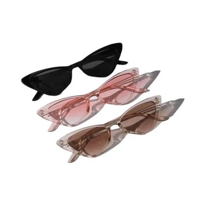 Imagem de Conjunto de 3 Óculos de Sol Femininos Estilo Gatinho - Pequenos, Retrô e Vintage