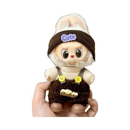 Imagem de Conjunto De Acessórios Para Boneca De Pelúcia Mini De 17cm: Macacão E Chapéu Para Ídolo Kpop Coreano