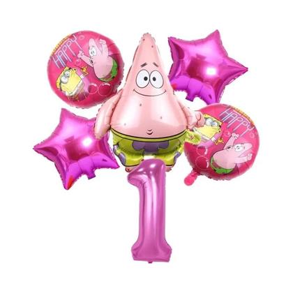 Imagem de Conjunto De Balões Do SpongeBob Patrick Star 6 Peças Suprimentos Para Festa De Aniversário Balões De