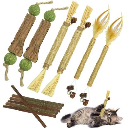 Imagem de Conjunto de brinquedos Catnip Chew FOWSRHRG para gatos com Silvervine natural