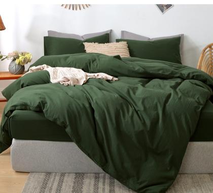 Imagem de Conjunto de capa de edredom MooMee Bedding 100% algodão lavado