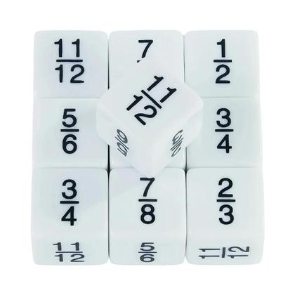 Imagem de Conjunto de Dados para Ensino de Matemática Infantil - 10 Dados D6 com +1/+1 e -1/-1