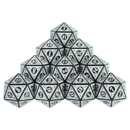 Imagem de Conjunto De Dados Poliedricos D20 De 20 Lados 10PCS Para Jogos De Mesa DND RPG