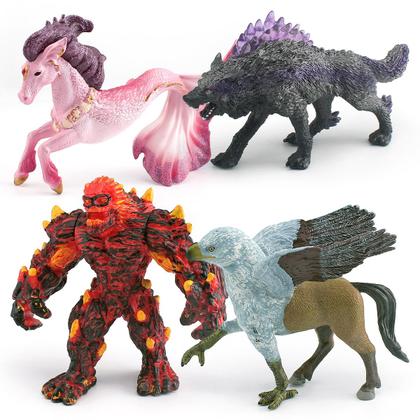 Imagem de Conjunto de estatuetas Fantasy Mythical Creature, 4 unidades para crianças de 3 anos ou mais