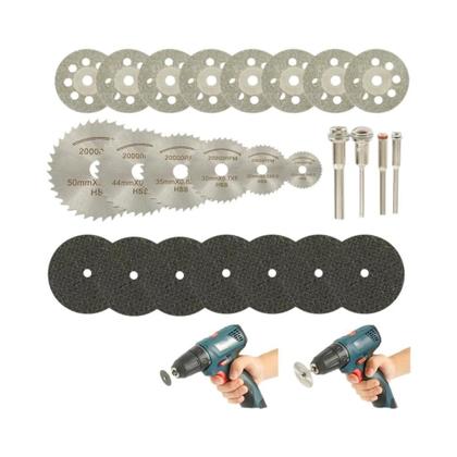Imagem de Conjunto De Lâminas De Serra Circular Mini 6-32 Peças Disco De Corte Para Ferramentas Rotativas
