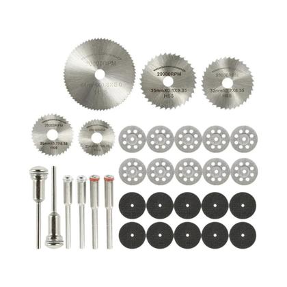 Imagem de Conjunto De Lâminas De Serra Circular Mini 6-32 Peças Disco De Corte Para Ferramentas Rotativas