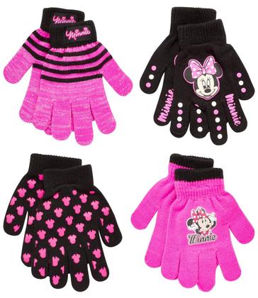 Imagem de Conjunto de luvas Disney para crianças e meninas Minnie Mouse de 4 a 7 anos