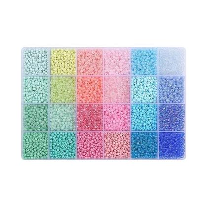 Imagem de Conjunto De Miçangas Coloridas De 3mm Com 24 Compartimentos Para DIY, Acessórios Para Pulseiras E