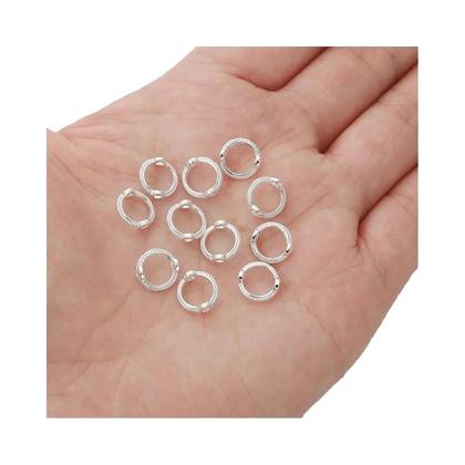 Imagem de Conjunto De Miçangas De Liga Coloridas Com 50 Peças, Anéis De Duplo Furo Para DIY, Acessórios Para