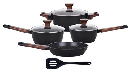 Imagem de Conjunto de Panelas Mármol Black Studio Cook em Alumínio com Revestimento Cerâmico e Fundo Triplo Indução 5 Peças - Mimo Style