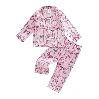 Imagem de Conjunto de pijama de duas abóboras para meninas, seda acetinada de 6 a 7 anos