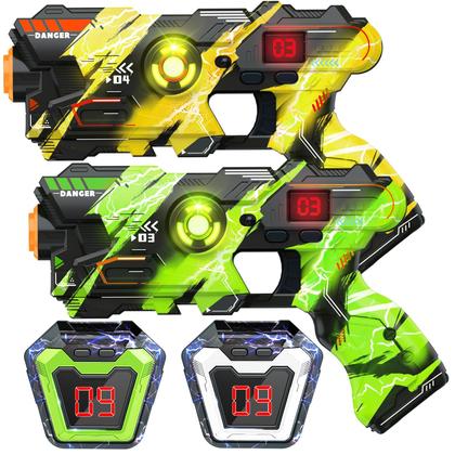 Imagem de Conjunto de pistolas Laser Tag OSALON com display de pontuação LED digital, 2 unidades