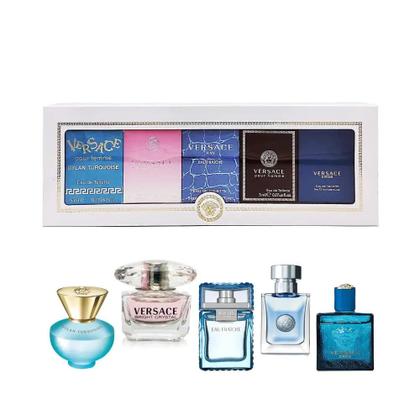 Imagem de Conjunto de presentes de perfume Versace Miniatures Collection unissex, 5 unidades