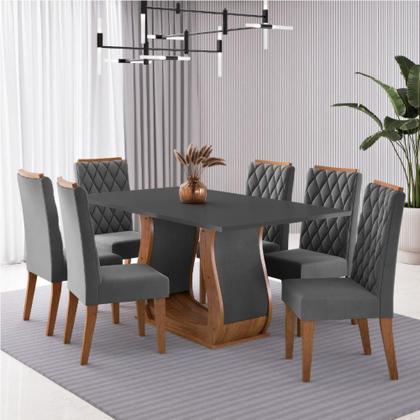 Imagem de Conjunto De Sala De Jantar Mesa Veneto 1,60m 6 Cadeiras