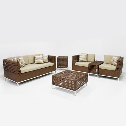 Imagem de Conjunto de Sofá Completo Modelo Tulipa Fibra Sintética