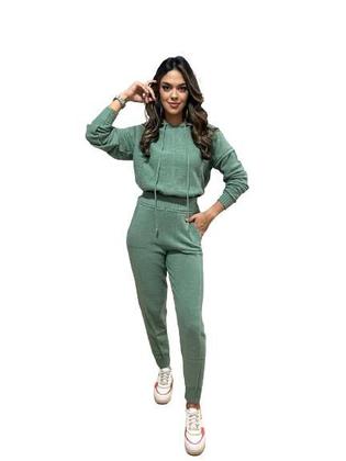 Imagem de Conjunto de tricô com capuz  outono/inverno sku 334