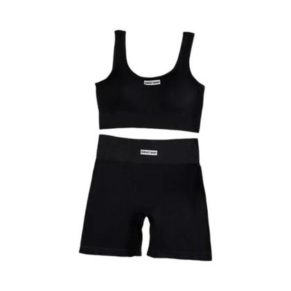 Imagem de Conjunto de Yoga Feminino Sem Costura - Cintura Alta, Leggings e Top Esportivo com Decote V