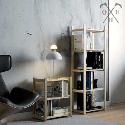 Imagem de Conjunto Estante Organizadora Treliça C/ Prateleiras Madeira Expositor