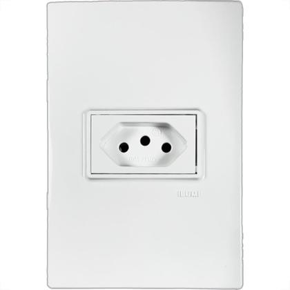Imagem de Conjunto Ilumi Vivaz Branco Com Placa 1 Tomada 10A. - 78140