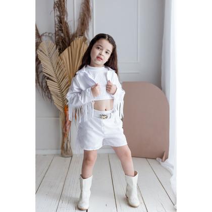 Imagem de Conjunto Infantil Boiadeira Branco  Look Country Perfeito para o Fim de Ano!