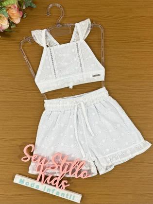 Imagem de Conjunto Infantil Catavento Verão Com Shorts e Cropped Ano Novo Laise