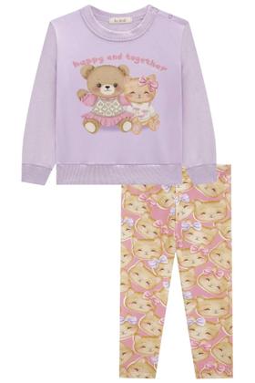 Imagem de Conjunto Infantil Feminino De Moletinho Com Legging Marca Kukiê K15
