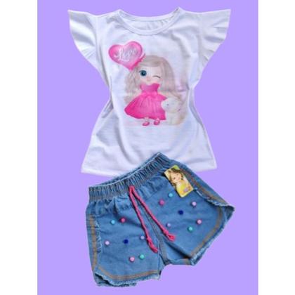 Imagem de Conjunto infantil feminino menina love.