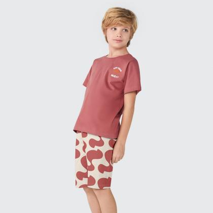 Imagem de Conjunto Infantil Menino Camiseta/Bermuda Vermelho Hering