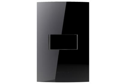 Imagem de Conjunto Interruptor Paralelo 4X2 Preto Black Piano Alumbra