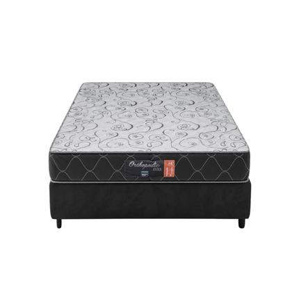 Imagem de Conjunto Kit Cama Box Suede Solteiro com Colchão Orthopedic Comfort Prime 88x188