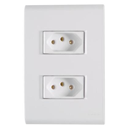 Imagem de Conjunto Liz Placa 4x2 + 2 Tomadas 2P+T 10A 250V Branco Tramontina