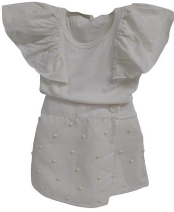 Imagem de Conjunto Luxo Menina Blusa + Shorts Saia Pérolas Lessa K177