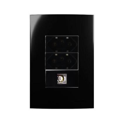 Imagem de Conjunto Margirius 4x2 RJ11 + 2 Tomada 20A Sleek