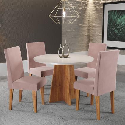 Imagem de Conjunto Mesa de Jantar Redonda 90cm Spirit com 4 Cadeiras