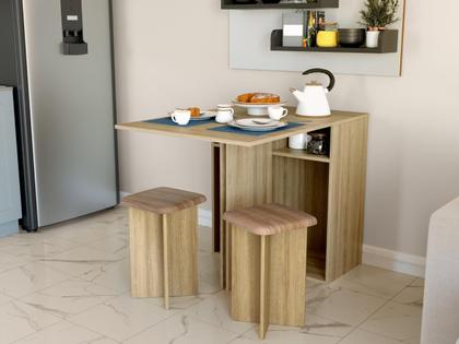 Imagem de Conjunto Mesa Dobrável 2 Banquetas BA500 DJD