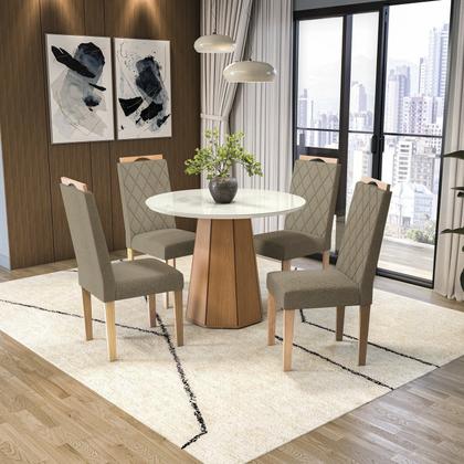 Imagem de Conjunto Mesa Jade com 4 Cadeiras 105cm X 105cm X 80cm