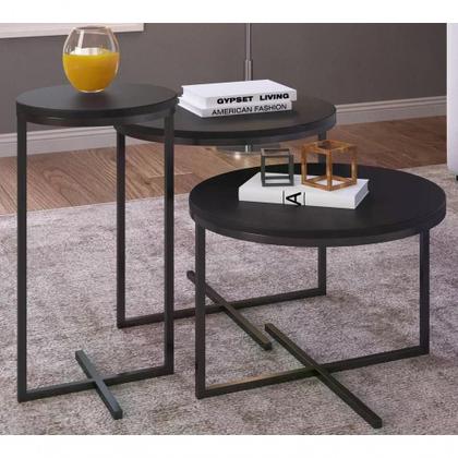 Imagem de Conjunto Mesas Lateral Voip 03 Peças 24820 Linha Complemento