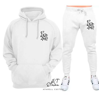 Imagem de Conjunto Moletom Estampado Personalizado LA Unissex Malha 100% Algodao Linha Premium