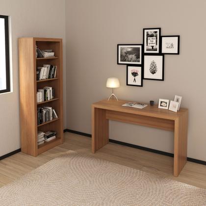 Imagem de Conjunto p/ Escritório Mesa/Estante Amêndoa Tecnomobili