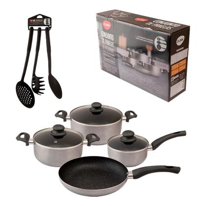 Imagem de Conjunto Panelas Alumínio Revestimento Antiaderente 7pçs