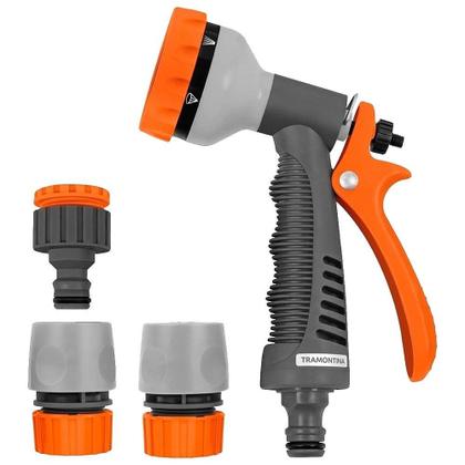 Imagem de Conjunto para Irrigação Tramontina com Engates Rápidos e Hidropistola, 4 Peças